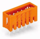 WAGO Konektor 734-238 s pájecími piny THT Pájecí kontakt 1,0 × 1,0 mm Rovné provedení, oranžová